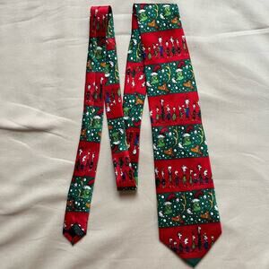 Dr. Seuss Vintage The Grinch Who Stole Christmas 100% Silk Men's Tie